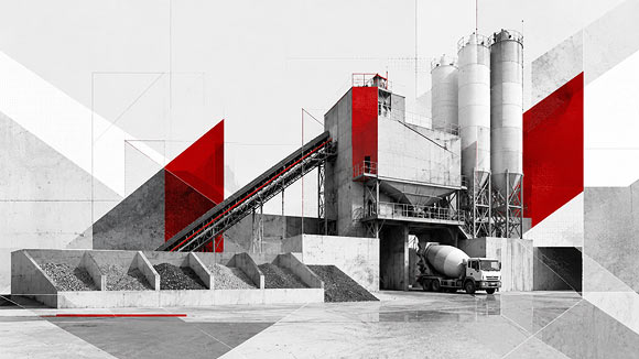 Eigene Betonmischanlage Bild: Eigene Betonmischanlage